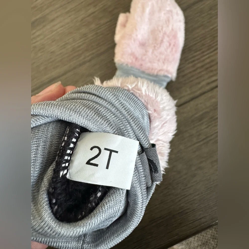 The North Face Kids' Pink and Gray Mittens